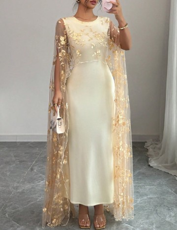 Rochie medie SHEIN, galben deschis