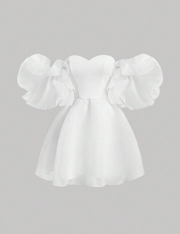 Rochie scurta SHEIN, alb