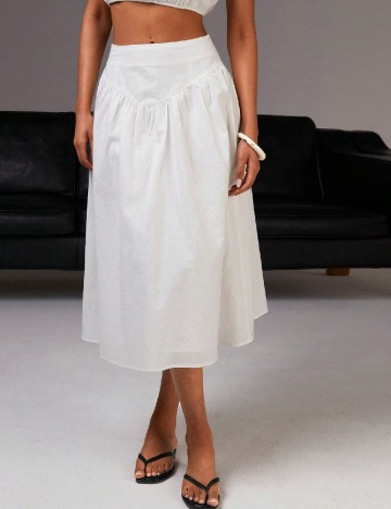 Fusta SHEIN, alb