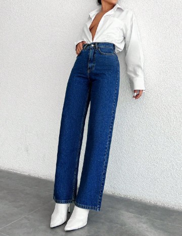 Blugi SHEIN, albastru inchis