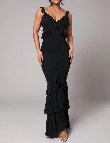 Rochie lunga Silquee, negru