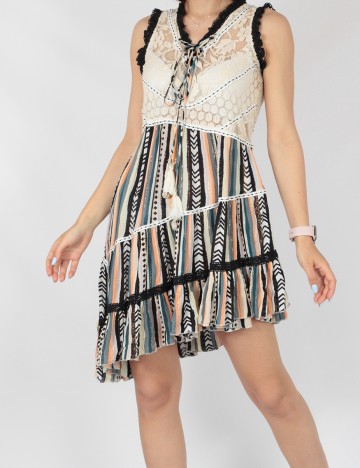 Rochie scurta Savage Culture, mix culori, XS