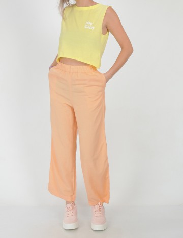 Pantaloni Vila, piersica, 40