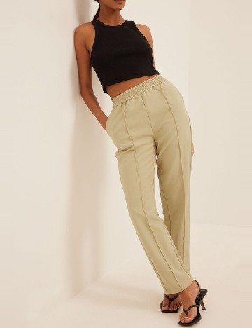 Pantaloni NA-KD, bej, 40