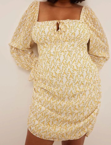 Rochie scurta NA-KD Plus Size, ecru