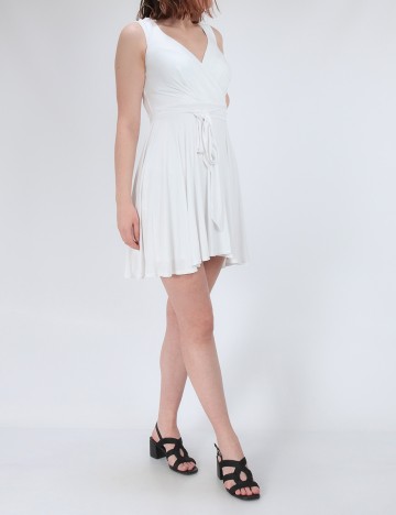 Rochie scurta Goddiva, alb, 36