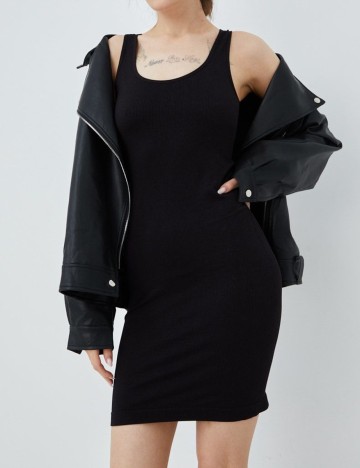 Rochie scurta Pieces, negru, S/M