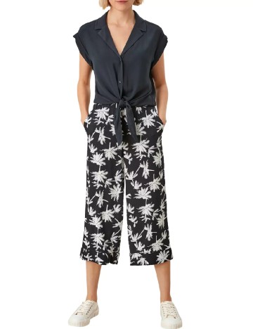 Pantaloni trei sferturi s.Oliver, bleumarin inchis