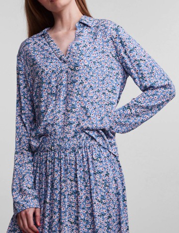 Camasa Pieces, albastru