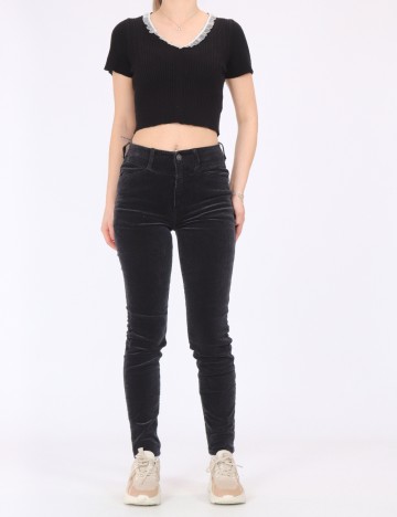 Pantaloni American Eagle, gri inchis