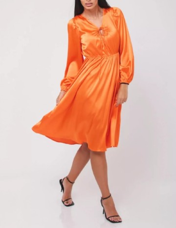 Rochie medie Vila, portocaliu