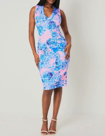 Rochie scurta Coast, roz/albastru