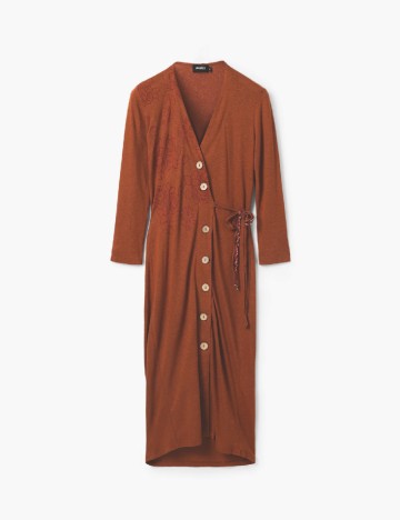 Rochie medie Desigual, maro