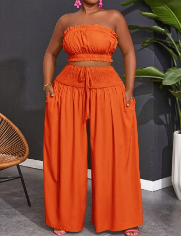 Compleu SHEIN CURVE, portocaliu