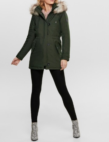 Geaca Only, verde inchis