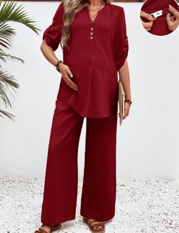 Compleu SHEIN Maternity, visiniu