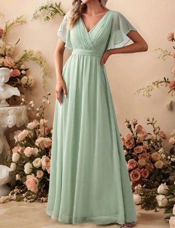 Rochie lunga SHEIN, verde deschis
