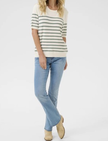 Bluza Love Copenhagen, ecru/verde