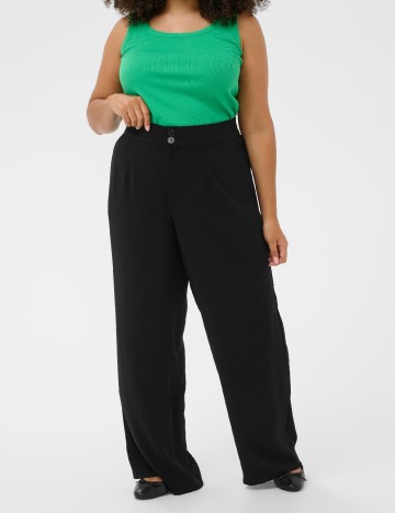 Pantaloni Kaffe Curve, negru