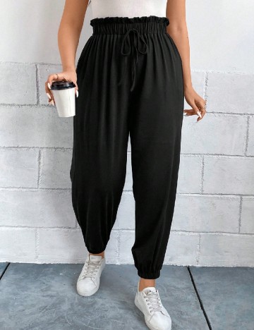 Pantaloni SHEIN CURVE, negru