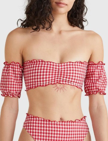 Top de baie Tommy Hilfiger, rosu