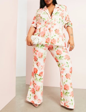 Pantaloni ASOS Curve, floral print