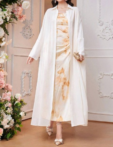 Compleu SHEIN, alb/crem