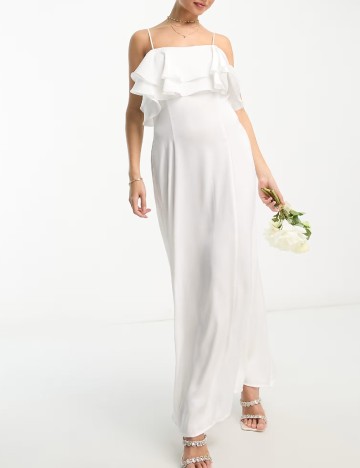 Rochie lunga Vila, alb