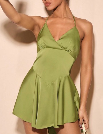 Rochie scurta SHEIN, verde