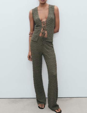 Pantaloni Mango, verde