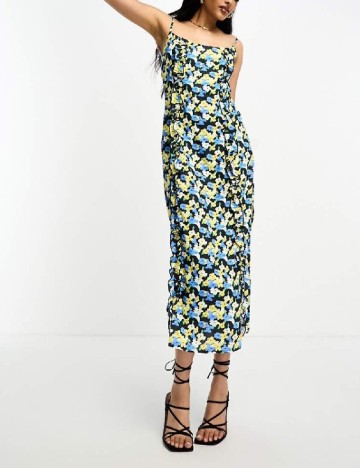Rochie medie Lola May, floral print