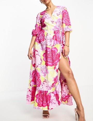 Rochie lunga Something New, roz