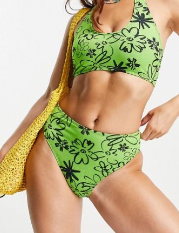 Chilot de  baie COLLUSION, verde