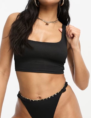 Bustiera de baie South Beach, negru