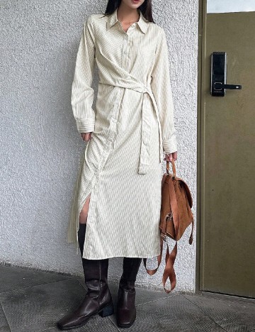 Rochie medie Dazy, crem