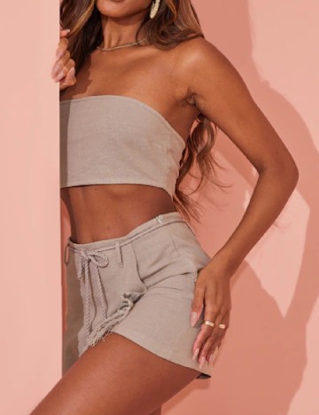 Top PrettyLittleThing, bej