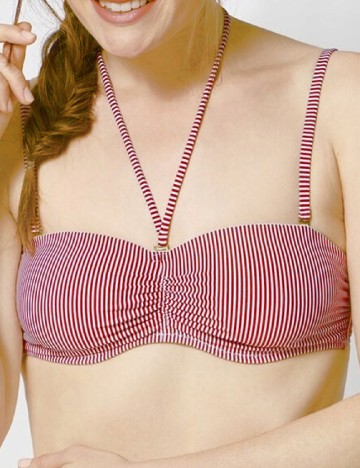 Sutien de baie Triumph, rosu/alb