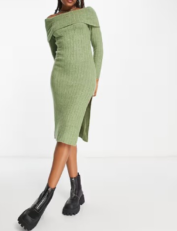 Rochie medie Miss Selfridge, verde