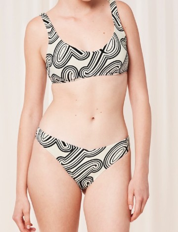 Chilot de  baie Triumph, ecru/negru