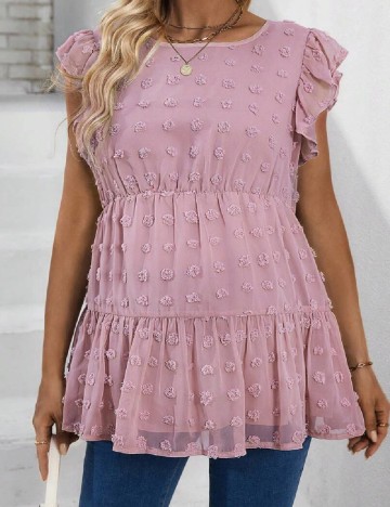 Bluza SHEIN Maternity, roz pudra