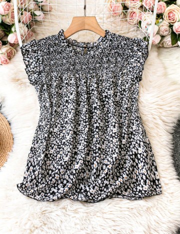 Bluza SHEIN CURVE, alb/negru