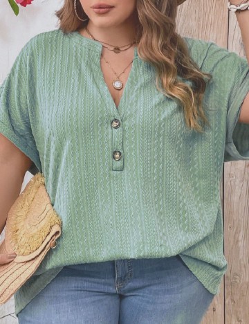 Tricou SHEIN CURVE, verde