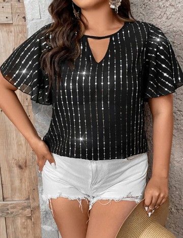 Bluza SHEIN CURVE, negru