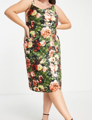 Rochie medie Collusion Plus Size, mix culori