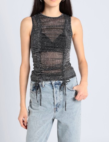 Maiou Top Shop, gri inchis