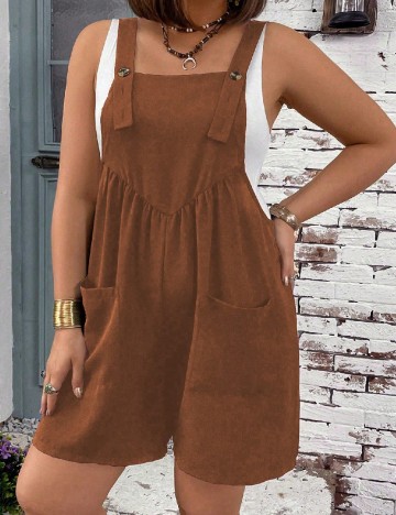 Salopeta SHEIN CURVE, maro