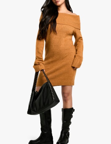 Rochie scurta Boohoo, maro