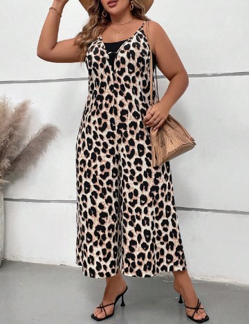 Salopeta SHEIN CURVE, animal print