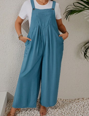 Salopeta SHEIN CURVE, turcoaz