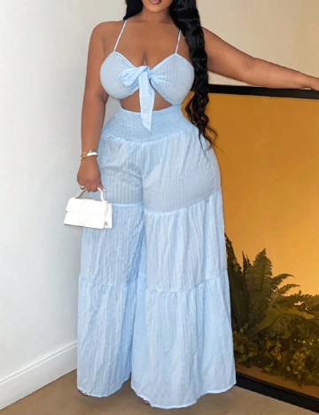 Salopeta SHEIN CURVE, albastru